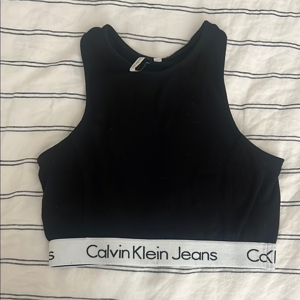 Calvin Klein Black Crop Tank